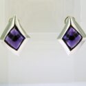 Free form Amethyst Earrings 14kw