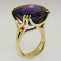 Cushion shaped Amethyst Ring 14ky