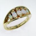 Oval 5 Opal Ring 14ky