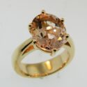 Oval Morganite Ring 14k rose/yellow