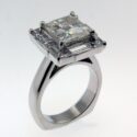 Baguette and Princess cut Diamond Ring 18kw 2